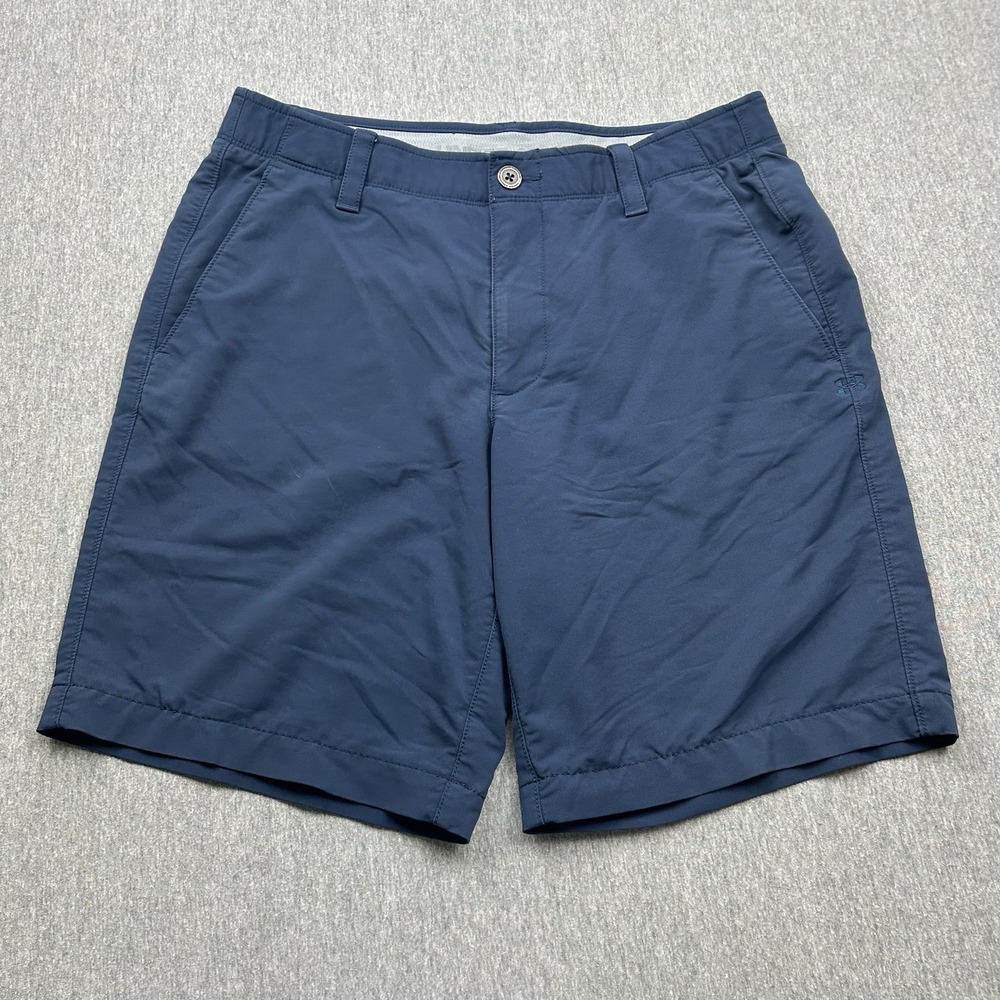 Under Armour Golf Shorts Men's 34 Navy Blue 9.5" Inseam